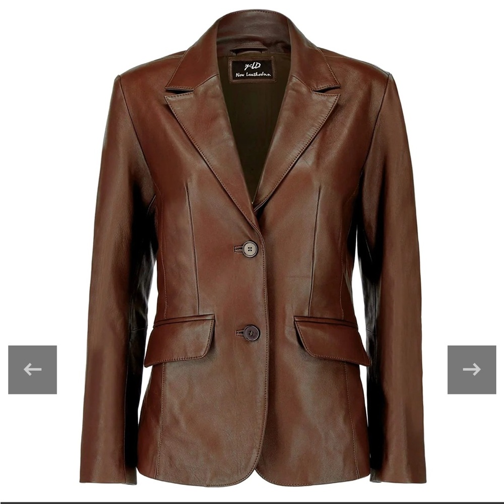 Jild Classic Lambskin Brown Leather Jacket